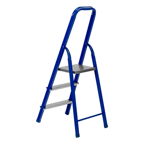 Стремянка, 3 ступени, стальной профиль, алюминиевые ступени Сибртех по ценам производителя в Краснодаре с доставкой по всей России