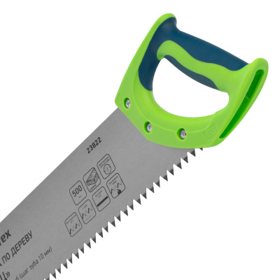 Ножовка по дереву "Зубец", 500 мм, шаг зуба 10 мм, каленый зуб 2D, двухкомпонентная рукоятка Сибртех по ценам производителя в Краснодаре с доставкой по всей России