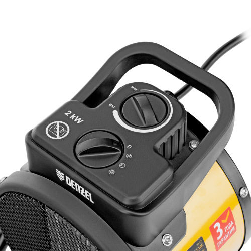 Тепловая пушка, керамический нагреватель (тепловентилятор) DHC 2-100, 230 В, 0.025/1/2 кВт Denzel купить в Москве с доставкой по всей России | ProtosMarket.ru