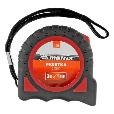 Рулетка Strong,3 м х 16 мм,обрезиненный корпус Matrix по ценам производителя в Краснодаре с доставкой по всей России