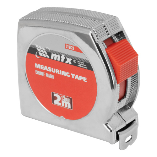 Рулетка Chrom, 2 м x 13 мм, хромированный корпус MTX по ценам производителя в Краснодаре с доставкой по всей России
