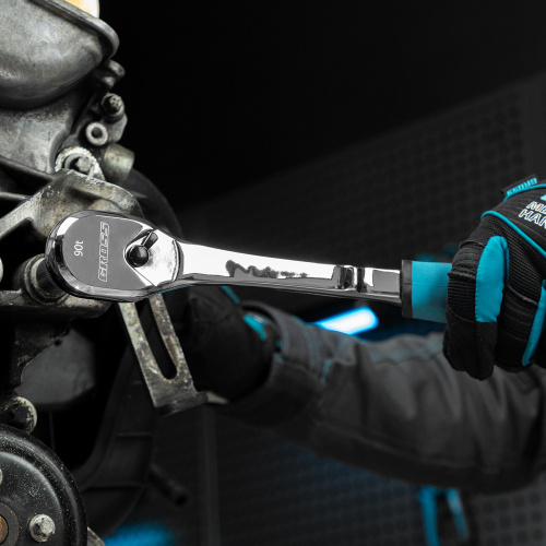 Ключ-трещотка 1/2", CrV, 90 зубьев, усиленный, хром Gross по ценам производителя в Краснодаре с доставкой по всей России