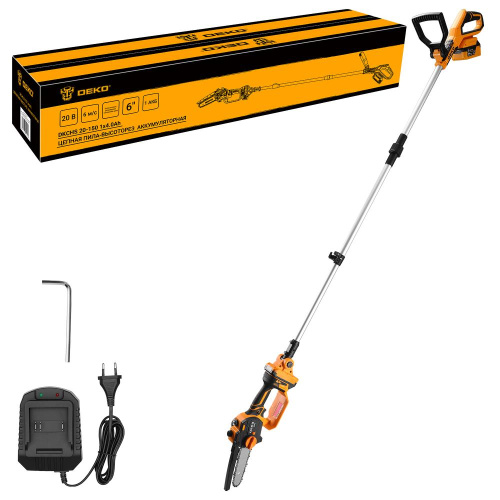 Цепная пила-высоторез аккумуляторная DEKO DKCHS 20-150, 20В, 1x4.0Ач по ценам производителя в Краснодаре с доставкой по всей России