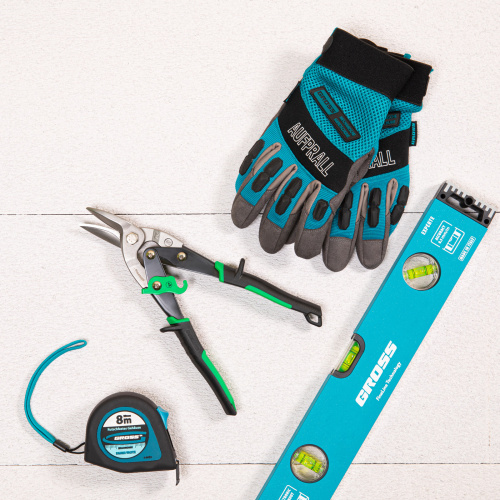 Ножницы по металлу "Piranha", 250 мм, прямой и правый рез, сталь СrMo, двухкомпонентные рукоятки Gross по ценам производителя в Краснодаре с доставкой по всей России