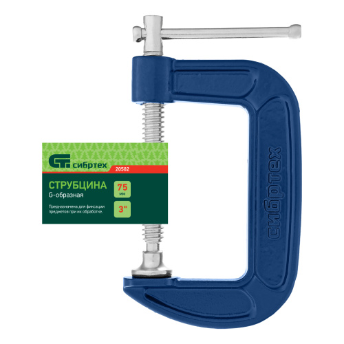 Струбцина G-образная, 75 мм Сибртех по ценам производителя в Краснодаре с доставкой по всей России