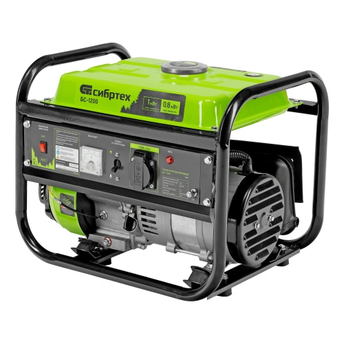 Генератор бензиновый БС-1200, 1 кВт, 230 В, четырехтактный, 5.5 л, ручной стартер Сибртех по ценам производителя в Краснодаре с доставкой по всей России