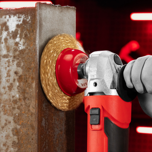 Щетка для УШМ, 100 мм, М14, "чашка", латунированная витая проволока Matrix по ценам производителя в Краснодаре с доставкой по всей России