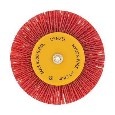 Щетка для дрели, 100 мм, Плоская, со шпилькой, нейлоновая щетина Denzel по ценам производителя в Краснодаре с доставкой по всей России