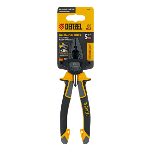 Плоскогубцы комбинированные 180 мм, трехкомпонентные рукоятки Denzel по ценам производителя в Краснодаре с доставкой по всей России