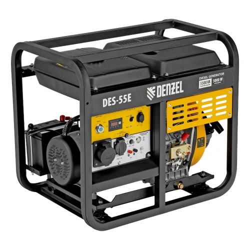 Генератор дизельный DES-55E, 5,5 кВт, 230 В, 11 л, электростартер Denzel по ценам производителя в Краснодаре с доставкой по всей России