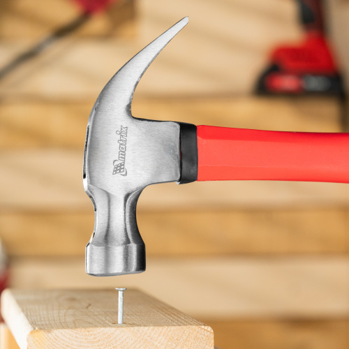 Молоток-гвоздодер optimal, 450 г, боек c магнитом, фибергласовая обрезиненная рукоятка Matrix по ценам производителя в Краснодаре с доставкой по всей России