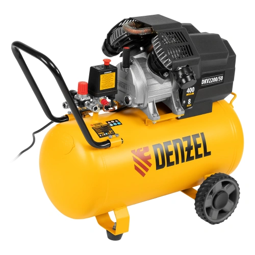 Компрессор воздушный DKV2200/50, Х-PRO 2.2 кВт, 400 л/мин, 50 л Denzel по ценам производителя в Краснодаре с доставкой по всей России