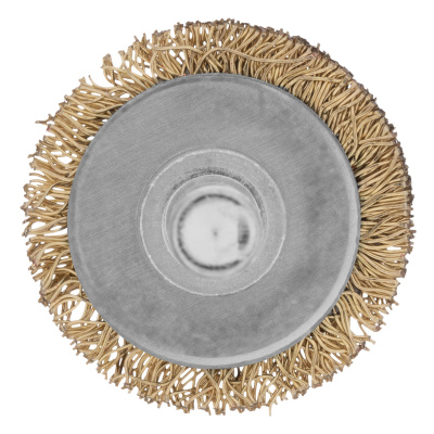 Щетка для дрели, 30 мм, плоская со шпилькой, латунированная витая проволока Matrix по ценам производителя в Краснодаре с доставкой по всей России