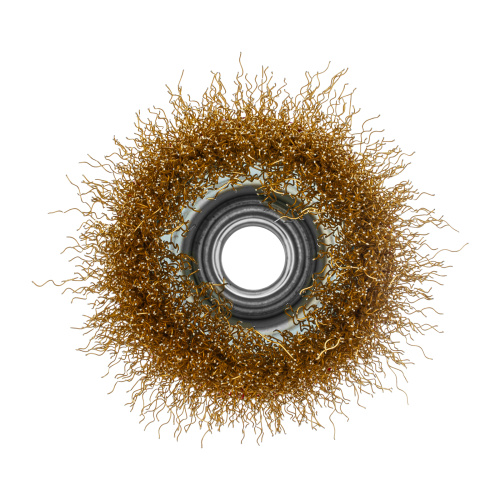 Щетка для УШМ, 65 мм, М14, "чашка", латунированная витая проволока Matrix по ценам производителя в Краснодаре с доставкой по всей России