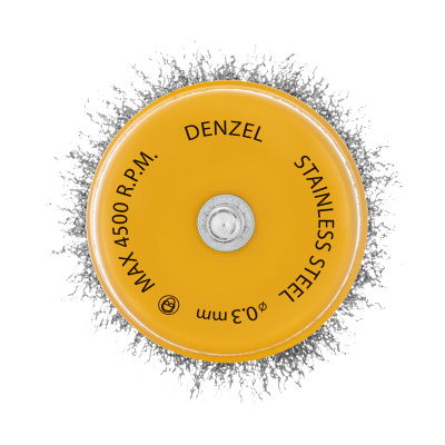 Щетка для дрели, 75 мм, Чашка, со шпилькой, нержавеющая витая проволока Denzel по ценам производителя в Краснодаре с доставкой по всей России