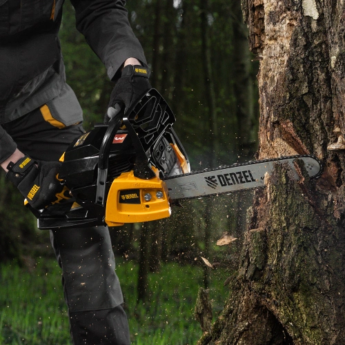 Пила цепная бензиновая DGS-4516, шина 40 см, 45 см3, 3 л.с, шаг 3/8, паз 1.3 мм, 57 звеньев Denzel по ценам производителя в Краснодаре с доставкой по всей России