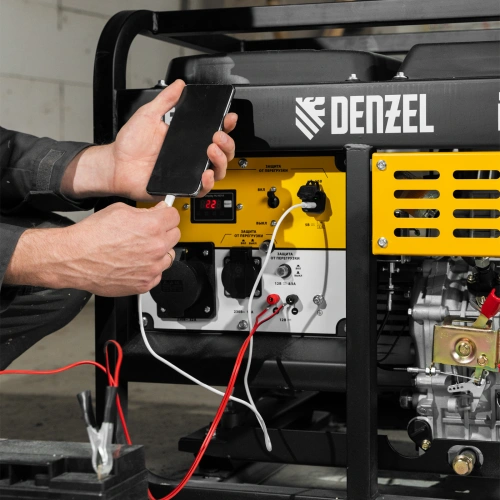 Генератор дизельный DES-55, 5,5 кВт, 230 В, 11 л, ручной стартер Denzel по ценам производителя в Краснодаре с доставкой по всей России