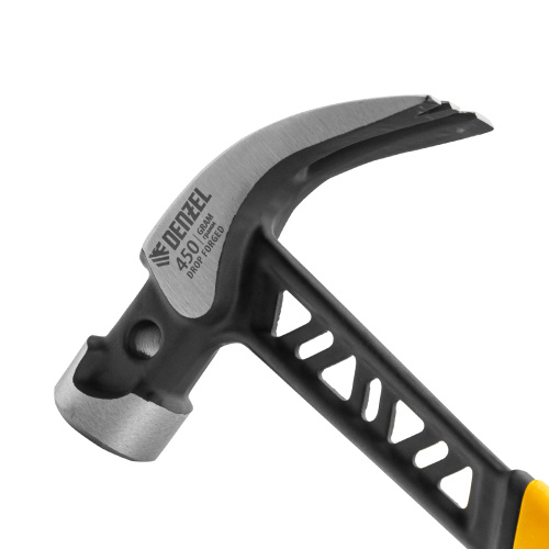 Молоток-гвоздодер 450 г, цельнокованый,боек с магнитом, двухкомп. обрезин. рук-ка Denzel по ценам производителя в Краснодаре с доставкой по всей России