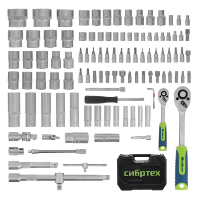 Набор инструментов, 1/2", 1/4", 108 предметов// Сибртех по ценам производителя в Краснодаре с доставкой по всей России