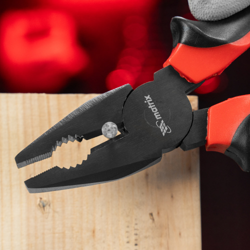 Плоскогубцы комбинированные Black Nickel, 200 мм, двухкомпонентные рукоятки Matrix по ценам производителя в Краснодаре с доставкой по всей России