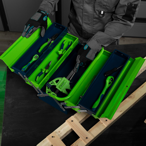 Ящик для инструмента, 430 х 200 х 200 мм, пять секций, металлический Сибртех 90751 по ценам производителя в Краснодаре с доставкой по всей России