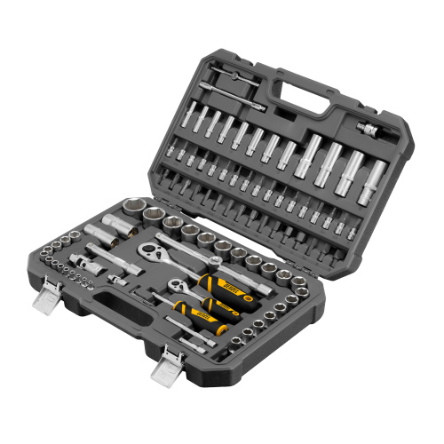 Набор инструментов, 1/2", 1/4", CrV, S2, пластиковый кейс, 94 предмета Denzel по ценам производителя в Краснодаре с доставкой по всей России