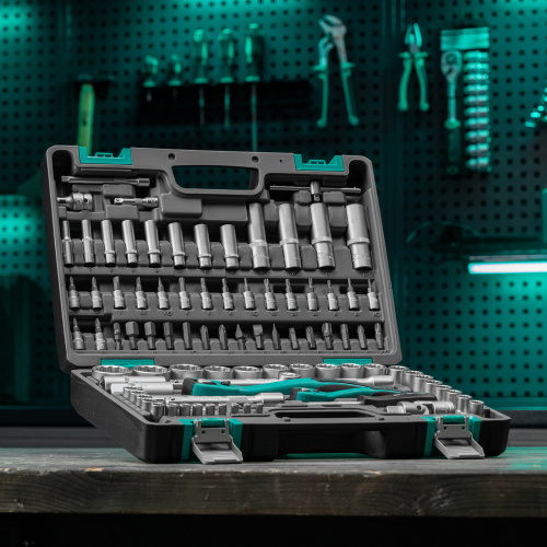 Набор инструментов 1/2", 1/4", CrV, 12 гранные головки, пластиковый кейс, 94 предмета Stels по ценам производителя в Краснодаре с доставкой по всей России