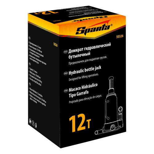 Домкрат гидравлический бутылочный, 12 т, h подъема 210-400 мм Sparta по ценам производителя в Краснодаре с доставкой по всей России