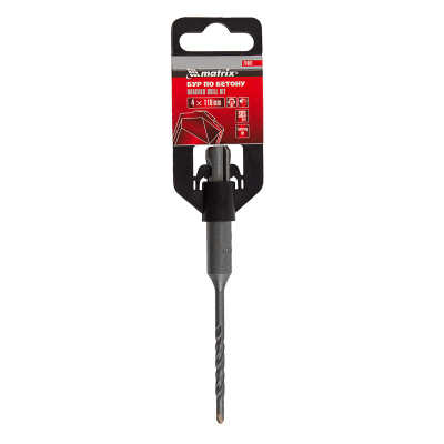 Бур по бетону, 4 x 110 мм, SDS Plus Matrix по ценам производителя в Краснодаре с доставкой по всей России