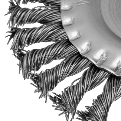 Щетка для УШМ 150 мм, М14, плоская, крученая проволока 0.8 мм Matrix по ценам производителя в Краснодаре с доставкой по всей России