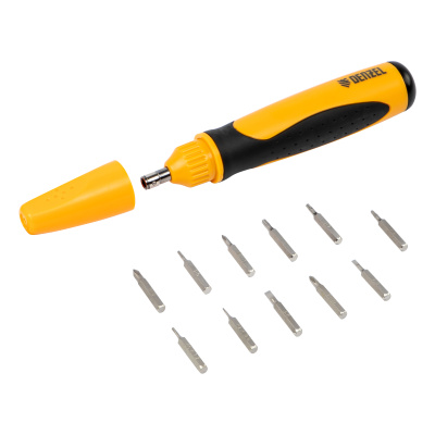 Отвертка реверсивная, механизм SmartPush mini 11 шт, CrMo Denzel по ценам производителя в Краснодаре с доставкой по всей России