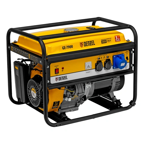 Генератор бензиновый GE 7900, 6.5 кВт, 220 В/50 Гц, 25 л, ручной пуск Denzel по ценам производителя в Краснодаре с доставкой по всей России