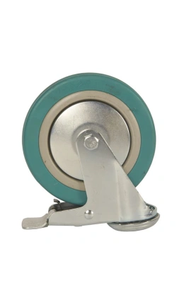 Колесо аппаратное поворотное SChgb 55 125 мм под болт с тормозом (N) по ценам производителя в Краснодаре с доставкой по всей России