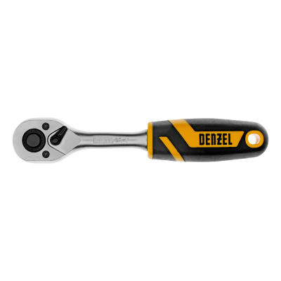 Ключ-трещотка 1/4", 90 зубьев, с быстрым сбросом, CrV Denzel по ценам производителя в Краснодаре с доставкой по всей России