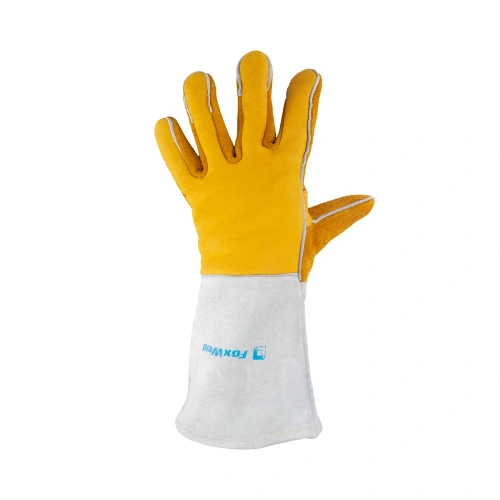 Краги спилковые водоотталкивающие Защита (артикул 10-2750L, пр-во FoxWeld/КНР) по ценам производителя в Краснодаре с доставкой по всей России