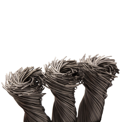 Щетка для УШМ, 150 мм, "Плоская", крученая нержавеющая проволока 0.5мм, посадка 22.2 мм Denzel по ценам производителя в Краснодаре с доставкой по всей России