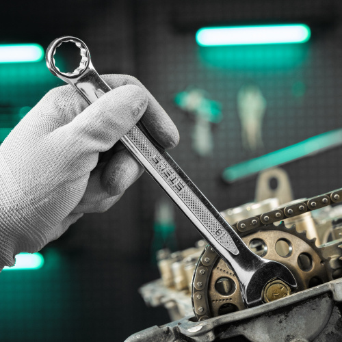 Ключ комбинированный, 18 мм, CrV, антислип Stels по ценам производителя в Краснодаре с доставкой по всей России