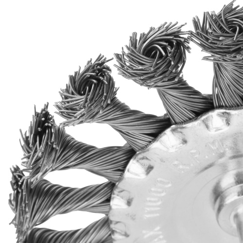 Щетка для дрели, 100 мм, плоская со шпилькой, крученая металлическая проволока Matrix по ценам производителя в Краснодаре с доставкой по всей России