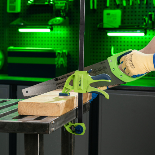 Струбцина F-образная, быстрозажимная, 900 х 70 х 1130 мм, пластиковый корпус, фиксатор, двухкомпонентная рукоятка Сибртех по ценам производителя в Краснодаре с доставкой по всей России