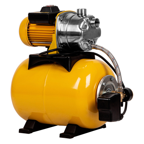 Насосная станция PS1000Х, 1000 Вт, 3500 л/ч, ресивер 24 л, подъем 44 м, нержавейка Denzel по ценам производителя в Краснодаре с доставкой по всей России