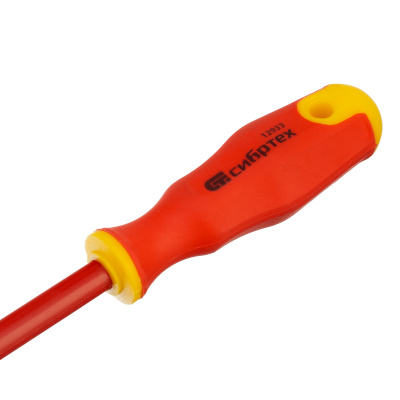 Отвертка диэлектрическая SL5.5 х 125 мм, CrV, до 1000 В, двухкомпонентная рукоятка Сибртех по ценам производителя в Краснодаре с доставкой по всей России