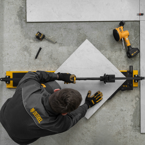 Плиткорез рельсовый 1200х16мм, каретка на подш., стальная станина, усил. рукоятка-пенал Denzel по ценам производителя в Краснодаре с доставкой по всей России