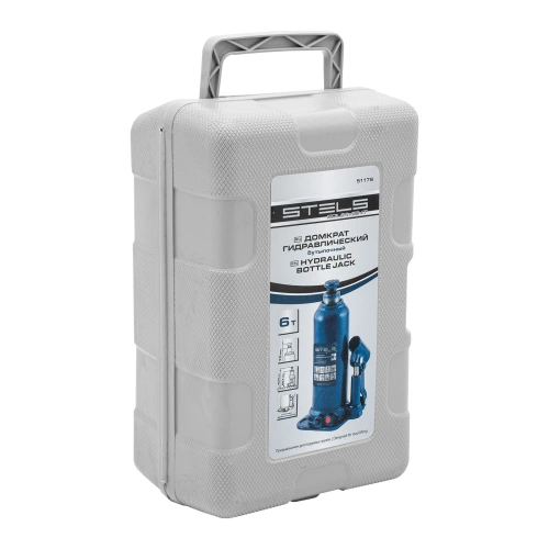 Домкрат гидравлический бутылочный, 6 т, h подъема 207-404 мм, в пластиковом кейсе Stels по ценам производителя в Краснодаре с доставкой по всей России