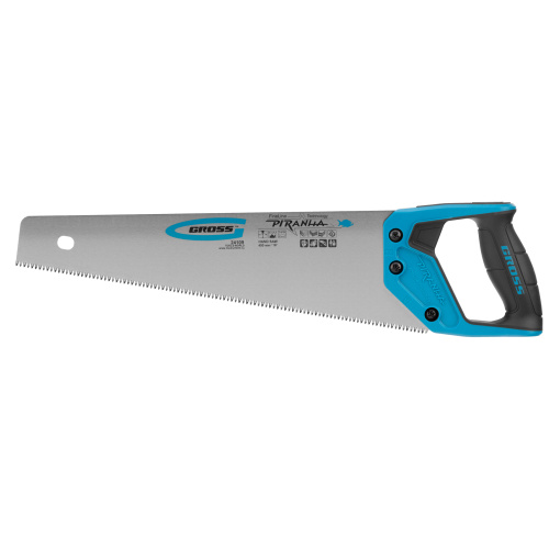 Ножовка по дереву "Piranha", 400 мм, 7-8 TPI, зуб-3D, каленый зуб, двухкомпонентная рукоятка Gross по ценам производителя в Краснодаре с доставкой по всей России