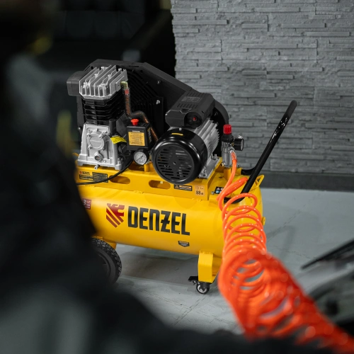 Компрессор воздушный рем. привод BCI 2100/50, 2,1 кВт, 50 литров, 400 л/мин Denzel по ценам производителя в Краснодаре с доставкой по всей России