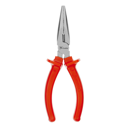 Длинногубцы прямые Econom, 160 мм, шлифованные, пластмассовые рукоятки Matrix по ценам производителя в Краснодаре с доставкой по всей России