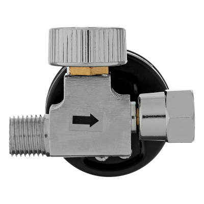 Регулятор давления с манометром для краскораспылителя K1500, 12 бар, 1/4" Denzel по ценам производителя в Краснодаре с доставкой по всей России