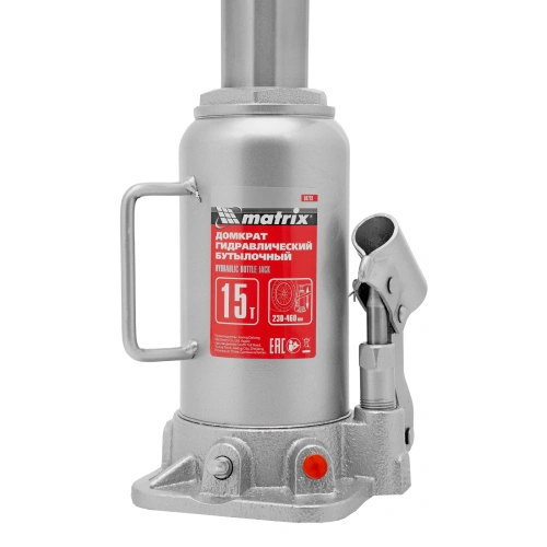 Домкрат гидравлический бутылочный, 15 т, высота подъема 230-460 мм Matrix по ценам производителя в Краснодаре с доставкой по всей России