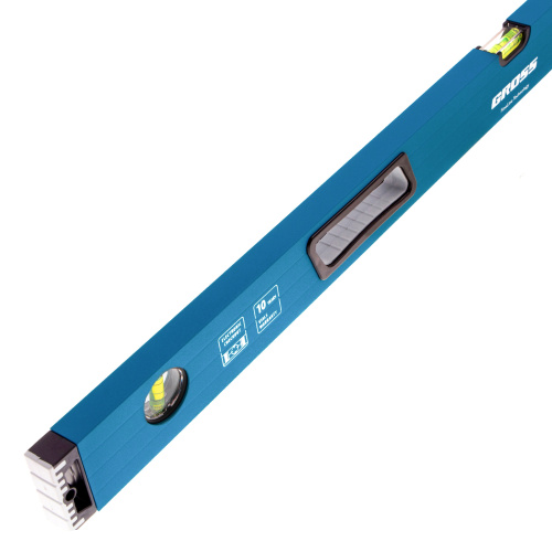 Уровень алюминиевый, 1000 мм, усиленный с ударопрочными заглушками, рукоятки, 3 глазка Gross по ценам производителя в Краснодаре с доставкой по всей России