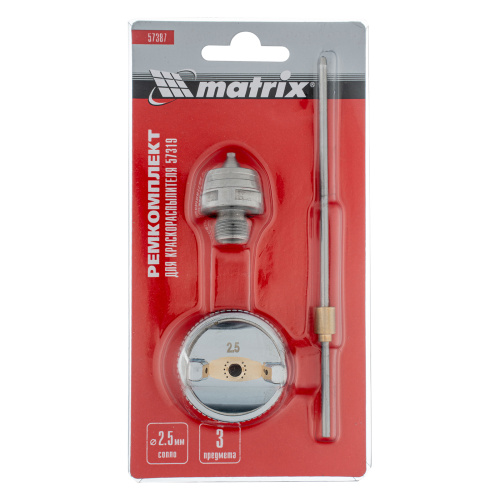 Комплект для краскораспылителя 57319 : сопло 2,5 мм, игла, форсунка Matrix по ценам производителя в Краснодаре с доставкой по всей России